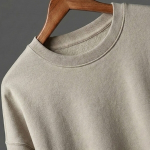 Pull-over unisexe en molleton respirant à col rond en coton doux avec logo personnalisé brodé pour homme/femme, coupe classique, streetwear, hiver - Product Image 4