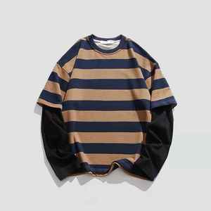 Camiseta de Manga Larga Personalizada de Doble Capa Unisex 2 en 1, Camiseta de Algodón Extra Grande para Hombre con Estampado DTG - Product Image 3