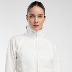 Veste de ski en polaire blanche personnalisée pour femme, couche intermédiaire thermique, vêtements de sport d'hiver pour l'extérieur, coupe-vent, fermeture éclair intégrale, softshell, manteau chaud pour la neige - Product Image 2