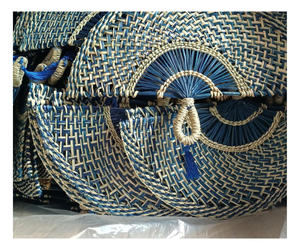 พัดใบปาล์มเก๋ไก๋ เป็นมิตรกับสิ่งแวดล้อม พัดไม้ไผ่สำหรับแจกในงานอีเว้นท์ - Product Image 1