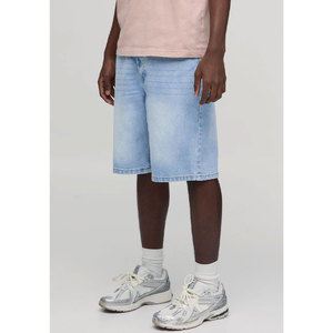 <b>Men</b>’s Blue <b>Denim</b> Shorts Slim Fit Stretch Casual Summer Shorts with Pockets - Product Image 5