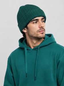 Premium Acrylic Knit Beanie <b>Cap</b> for Men Comfortable Winter <b>Hat</b> Soft Stretch Casual Outdoor Sports Headwear Wholesale - Product Image 2