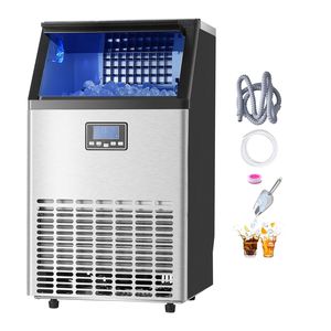 Macchina Professionale per Produzione Ghiaccio in Acciaio per Cucine Commerciali, Capacità 33 libbre, 45 Cubetti di Ghiaccio in 15 Minuti, Display Digitale LED - Product Image 1