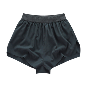 Shorts Deportivos de Cintura Alta para Mujer, Transpirables, de Secado Rápido, Color Sólido, Tejido Deportivo, Spandex, Poliéster - Product Image 1
