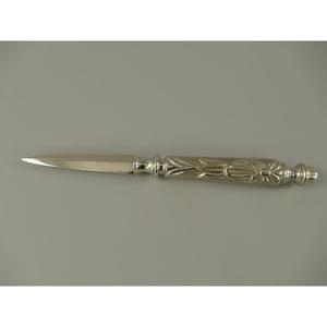 Abridor de cartas y lupa de plata grabados a mano, artículos náuticos de regalo, precio al por mayor - Product Image 4