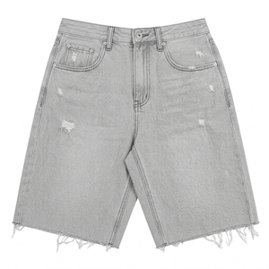 Pantalones Cortos de Mezclilla Unisex para Hombre y Mujer, Venta al por Mayor, Corte Bootcut, Cintura Media, Estilo Veraniego, Cierre de Botones, Secado Rápido, Ropa Urbana, 100% Mezclilla - Product Image 1