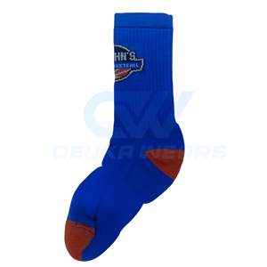 Chaussettes de sport athlétiques personnalisées à faible MOQ pour équipes, en coton/élasthanne, antibactériennes, côtelées, pour l'entraînement, avec semelle OEM - Product Image 2