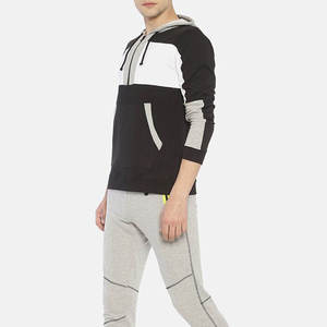 Sweat-shirt décontracté pour homme de qualité supérieure, à blocs de couleur, demi-zip, manches raglan, coupe ample, pour l'hiver, éco-responsable, imprimé numériquement - Product Image 3