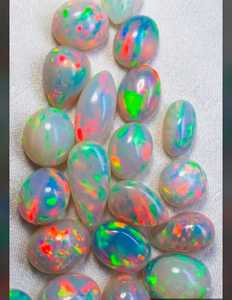 โอปอลธรรมชาติทรงรีรูปหยดน้ำหลากสี โอปอลไฟสำหรับทำเครื่องประดับ - Product Image 4