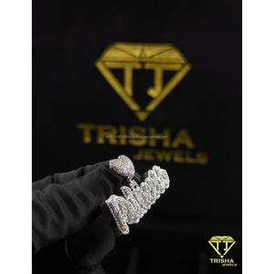 <b>Custom</b> "Princess" <b>Name</b> <b>Necklace</b> VVS Moissanite Diamond 925 Sterling Silver Iced Out Hip Hop Jewelry By Trisha Jewels - Product Image 4