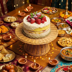 ถาดเสิร์ฟและจานรองเค้กสไตล์เรียบง่ายทำจากหวายสำหรับวางโชว์บนโต๊ะในงานดิวาลีจากเวียดนาม ขายส่ง - Product Image 4