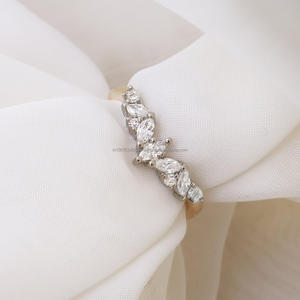 IGI/GIA Lab Grown Cut Diamond Vintage 14k Jaune Bague de mariage/fiançailles unisexe en or blanc fin Bague d'anniversaire digne de fête - Product Image 2