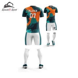 ชุดฟุตบอลเยาวชนพรีเมียมและเสื้อแข่งพร้อมโลโก้สั่งทำพิเศษ พิมพ์ลายแบบซับลิเมชั่น รับผลิตแบบ OEM ODM ชุดกีฬา - Product Image 5