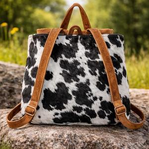 Premium Cowhide Leather Hair On Backpack Travel Laptop Rucksack Vintage School Bag Handmade Durable LHBP-0029 - Product Image 6