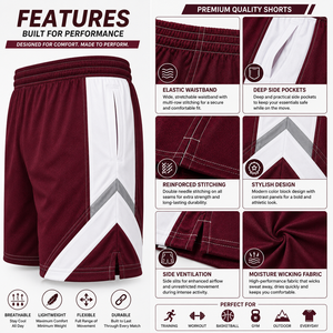 Shorts coupe-vent en polyamide personnalisés, légers, en nylon color-block, shorts d'été pour hommes, haute qualité, logo personnalisé - Product Image 5