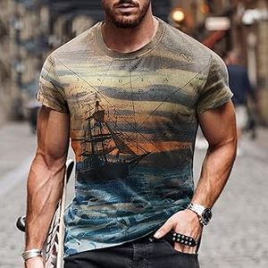 Camiseta estampada para hombre de alta calidad a precio de fábrica, impresión digital DTG, diseño personalizado, suave, transpirable, informal, para verano. - Product Image 1