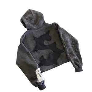 Sudadera con capucha extragrande de felpa francesa |   Shorts con Lavado Ácido |   Parche Bordado Streetwear OEM 2026 Hombre Y2K - Product Image 4