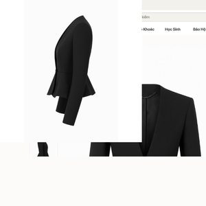 Blazer de Negocios con Peplum para Mujer, Chaqueta Formal de Oficina - Product Image 4