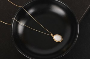 Collar con Colgante de Madreperla, Plata de Ley 925, Chapado en Oro de 14K, Joyería para Niñas y Mujeres, Regalo - Product Image 5