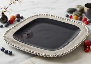 Plateau de service moderne en métal, plateau de service de luxe pour chocolat, plateau carré pour le petit-déjeuner, plateau de service pour aliments, décoration de la maison - Product Image 5