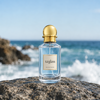 Flacon de parfum cylindrique en stock d'usine, 100 ml, vide, pouvant être pulvérisé avec un logo sérigraphié en couleur