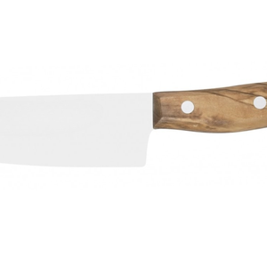 Couteaux de chef avec manche en bois brun naturel à triple rivet et lame large en acier inoxydable pour la cuisine et la préparation des aliments - Product Image 5