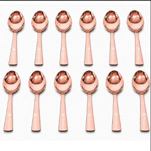 Ensemble de couverts en or rose, cuillère et fourchette en acier inoxydable, boîte cadeau, 12 pièces, vaisselle pour mariage, fête - Product Image 5