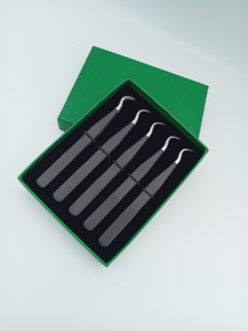 Customized Brand Wholesale Price Durable Eyelash Tweezers Precision Pointed Smooth Tip Sustainable Stainless Steel Custom Set - Product Image 3