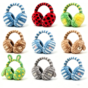 Orejeras de felpa para niños con diseño de animales para el invierno - Product Image 1