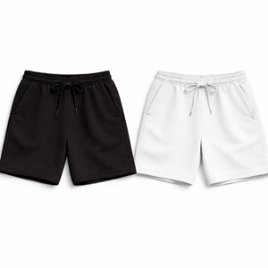 Shorts de sport décontractés en coton pour hommes, légers et doux, avec cordon de serrage - Product Image 5