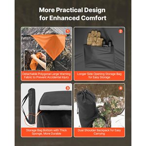 Accessoire de camouflage de chasse à 270 degrés pour 1-2 personnes, sac de transport portable et résistant pour abri de chasse au cerf pop-up - Product Image 5