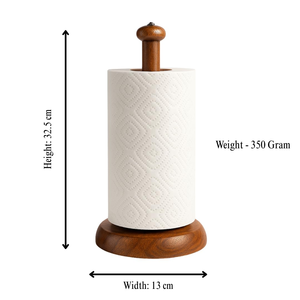 Soporte de madera decorativo para rollos de papel de cocina, servilletas de papel y toallas de papel para encimera, mesa de comedor, hogar y restaurante. - Product Image 3