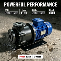 Pompe à eau à entraînement magnétique pour traitement chimique, 5 HP, 4 kW, sans joint, KDL-J20, 220/380V, 200 L/min