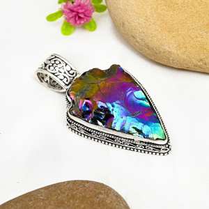 จี้เงินแท้ 925 ประดับพลอยเพกาูคอออรา ดูร์ซี่ ทำด้วยมือ เครื่องประดับธรรมชาติ ของขวัญแทนใจรักนิรันดร์ - Product Image 2