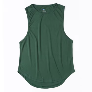 Débardeur de sport pour hommes, style décontracté d'été, en matière légère, avec découpe des emmanchures et col rond, vente en gros - Product Image 5