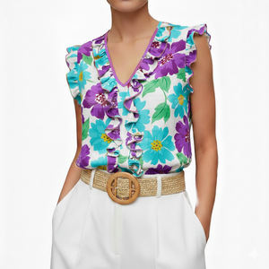 Camiseta sin Mangas de Moda para Mujer al por Mayor, Chaleco Elegante y Versátil para Yoga, Fitness y Ropa Urbana, Blusa para Mujer - Product Image 4