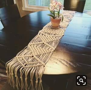 Camino de Mesa de Macramé Bohemio de Primera Calidad, Cuerda de Algodón Natural Tejida, Decoración para Mesa de Comedor, Bodas, Hogar, Hotel, Restaurante - Product Image 2