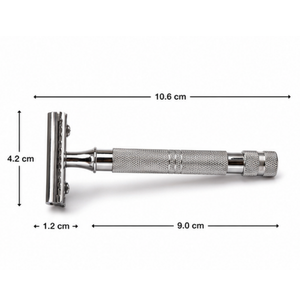 Pinceau à raser avec manche en bois et rasoir à double lame en acier inoxydable, ensemble de rasage manuel pour le visage pour hommes, utilisation en salon de coiffure - Product Image 3