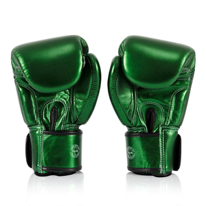 Guantes de Boxeo Fairtex Profesionales de Fabricante OEM, Guantes de Boxeo Verdes de Cuero Genuino con Correa Personalizada para Competencia y Sparring - Product Image 5
