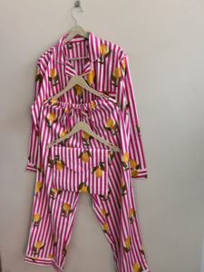 ชุดนอนผ้าฝ้ายเนื้อนุ่มสำหรับผู้หญิงอินเดีย ชุดเสื้อพร้อมกระเป๋าใส่ของ ชุดนอนผู้หญิงสำหรับฤดูร้อน ชุดผ้าคอร์ด - Product Image 5