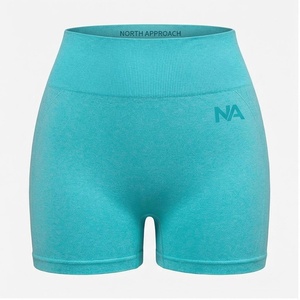 Shorts de Yoga de Cintura Alta North Approach, Color Sólido, Transpirables, de Spandex y Poliéster, Ropa Deportiva para Mujer - Product Image 1
