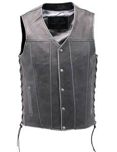 Gilet de moto en cuir pour homme, gilet de course personnalisé, gilet de sécurité coupe-vent, grande taille, haute performance, fabriqué au Pakistan - Product Image 6