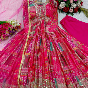 Mujeres Especial Nuevo Aliya-Vestido de Corte-Conjunto Pent Dupatta Totalmente Cosido Listo Para Usar - Product Image 1