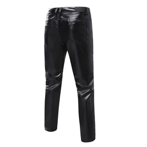 Hot Selling Men's <b>Canvas</b> Leather Pants Latest Design Autumn Winter Fashion Stylish Genuine Leather Mid Waist Straight Casual - Product Image 3