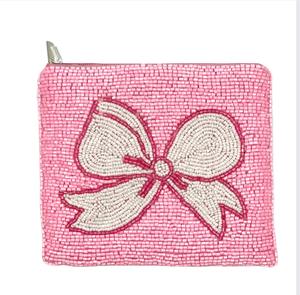 Porte-monnaie à fermeture éclair avec broderie de fleurs en perles, motif de citation amusante, sac à main artisanal, pochette, cadeau personnalisé en gros, design tendance et à la mode - Product Image 6