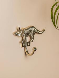 Crochet mural en laiton au design dinosaure, parfait pour la salle de bain et la chambre d'enfant, idéal pour suspendre des objets, organiseur mural gain de place, provenant d'Inde. - Product Image 6