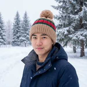 Men's and Women's Unisex Neutral <b>Winter</b> Warm and Cold-Proof 100% Polyester Vintage SKI & Outdoor <b>Hat</b> - Product Image 1