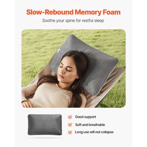 Cuscino da Campeggio in Memory Foam di Seta, Cuscino Portatile per Escursionismo con Logo Stampato su Cuscino a Doppio Lato e Fodera Rimovibile/Lavabile - Product Image 3