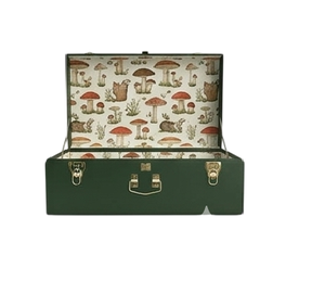 Trending Metal Storage Trunk <b>Box</b> Lidded Rectangle Medium Capacity Stackable Home Organization Red and Blue Trunk <b>Box</b> - Product Image 6