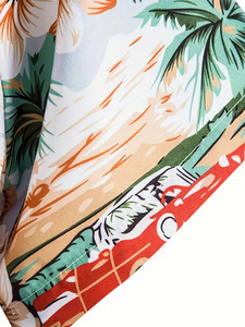 Camiseta de Playa con Logotipo Personalizado al por Mayor, Estampado Tropical Hawaiano, Fabricante OEM, Marca Privada, Camisetas de Playa para Hombre, Transpirables, de Algodón - Product Image 6
